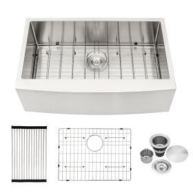 30 Inch Farmhouse Kitchen Sink - 30"x21"x10" Stainless Steel Apron Front Farmhouse Sink 10 Inch Deep 16 Gauge Single Bowl Kitchen Sink Basin