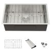 32 Inch Undermount Sink - 32"x19"x10" Undermount Stainless Steel Kitchen Sink 16 Gauge 10 Inch Deep Single Bowl Kitchen Sink Basin