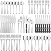 48-Piece Silverware Set with Steak Knives for 8, Stainless Steel Flatware Cutlery Set For Home Kitchen Restaurant Hotel, Kitchen Utensils Set, Mirror