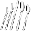 Aursear Stainless Steel Flatware Sets, 20 Pieces Silverware Sets, Forks and Spoons,Service for 4