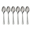 6 Pc Stainless Steel Dinner Spoons Flatware Set Soup Silverware Cutlery Utensil