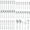 Vesteel 45 Piece Modern Silverware Set with Serving Utensils, Stainless Steel Flatware Cutlery Set for 8, Eating Utensils Tableware Include Forks Kniv