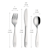 Exzact Children Flatware 9pcs Set - Silverware Stainless Steel