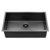 30" x 21" x 10" Undermount Kitchen Sink 16 Gauge Stainless Steel Single Bowl Kitchen Sink Gunmetal Black