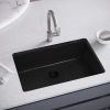 32x19 inch Undermount Kitchen Sink 16 Gauge Stainless Steel Single Bowl Kitchen Sink Gunmetal Black