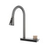 Kitchen Sink Flying rain Waterfall Kitchen Sink Set 30"x 18" 304 Stainless Steel Sink with Pull Down Faucet, and Accessories