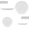 Miibox White Dinnerware Set, 20-Piece Service For 4, with Dinner Plates, Salad Plate, Bowls, Mugs and Teaspoons, Porcelain Durable for Christmas, Hall