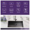 32 Inch Undermount Gunmetal Black Workstation Kitchen Sink 18 Gauge Stainless Steel