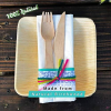 Disposable Wooden Cutlery Utensils Set ‚Äö√Ñ√¨ (Pack of 150) 30 7.8-inch Plates 30 Forks 30 Knives 30 Spoons 30 Small Spoons Eco-Friendly Silverware C