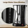 YSSOA Drip Coffee Maker 12 Cup, Anti-Drip Coffee Machine, Auto Keep Warm Function, Clear Water Level Window Coffee Pots, Small Coffee Makers Black, St