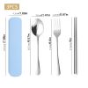 3pcs Portable Cutlery Set With Storage Box