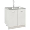 Kitchen Sink with Double Basins Silver 31.5"x23.6"x6.1" Stainless Steel