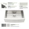 30 Inch Farmhouse Kitchen Sink - 30"x21"x10" Stainless Steel Apron Front Farmhouse Sink 10 Inch Deep 16 Gauge Single Bowl Kitchen Sink Basin