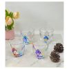 Rainbow Diamond Acrylic Glasses Drinking Set of 4 DOF (9oz), Plastic Drinking Glasses, BPA Free Cocktail Glasses, Drinkware Set, Drinking Water Glasse