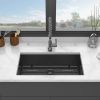 Gunmetal Black Kitchen Sink -32" Undermount Singel Bowl Kitchen basin 18 Gauge Stainless Steel with 9 Inch Deep