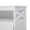 FCH Double Door Side Cabinet With Partition White