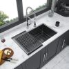 32 Inch Undermount Sink - 32" x 19" x 10" Gunmetal Black Undermount Kitchen Sink 16 Gauge 10 Inch Deep Single Bowl Kitchen Sink Basin