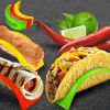 6pcs Taco Holder Stand; Non-Toxic; BPA Free; Dishwasher & Microwave Safe; Hard Plastic Taco Shell Rack; Party Serving Tray Set For Tortillas Burritos;