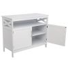 FCH Double Door Side Cabinet With Partition White