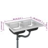 Kitchen Sink with Double Basins Silver 31.5"x23.6"x6.1" Stainless Steel