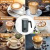 Frother for Coffee, Milk Frother, 4 IN 1 Automatic Hot and Cold Foam Maker, BIZEWO Stainless Steel Milk Steamer for Latte, Cappuccinos, Macchiato, Hot