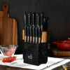 CHUSHIJI Knife set 16 Knife holder set Kitchen knife set Stainless steel knife set with blocks - Knife set Sharpening knife holder set Kitchen scissor