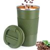 1pc; Stainless Steel Vacuum Insulated Tumbler; Coffee Travel Mug Spill Proof With Lid; Thermos Cup For Keep Hot/Ice Coffee; Tea And Beer