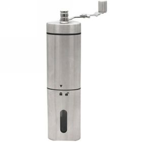 Portable Home Manual Coffee Grinder Stainless Steel with Ceramic Burr Bean Mill (Type: Coffee Grinder, Color: Silver)