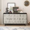 59.84" 4 Doors Vintage Sideboard ,Freestanding Sideboard Storage Cabinet Entryway Floor Cabinet for Living Room Office Bedroom