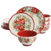 Vintage Floral 12-Piece Dinnerware Set