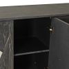 Modern 4-Door Cabinet with Mirrored Decorative Doors,for Bedroom,Living Room,Office,Easy Assembly