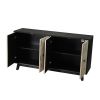 59.84" 4 Doors Vintage Sideboard ,Freestanding Sideboard Storage Cabinet Entryway Floor Cabinet for Living Room Office Bedroom