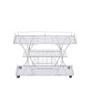 Kitchen Room Cart 3-Drawer Removable Storage Rack Trolley Cart with Rolling Wheels