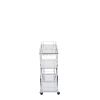 Kitchen Room Cart 3-Drawer Removable Storage Rack Trolley Cart with Rolling Wheels