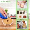 2/4pcs Bamboo Jar Lids With Straw Hole; Reusable Bamboo Jar Lids; Leak Proof Glass Canning Drinking Storage Jars; Canning Lids With Silicone Ring For