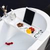 Retractable Bathtub Tray Shelf Adjustable Bathtub Storage Rack Tub Wine Cup Towel Storage Shelf Kitchen Sink Drain Holder